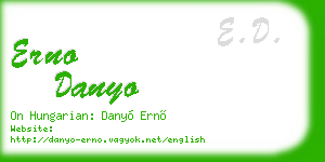 erno danyo business card